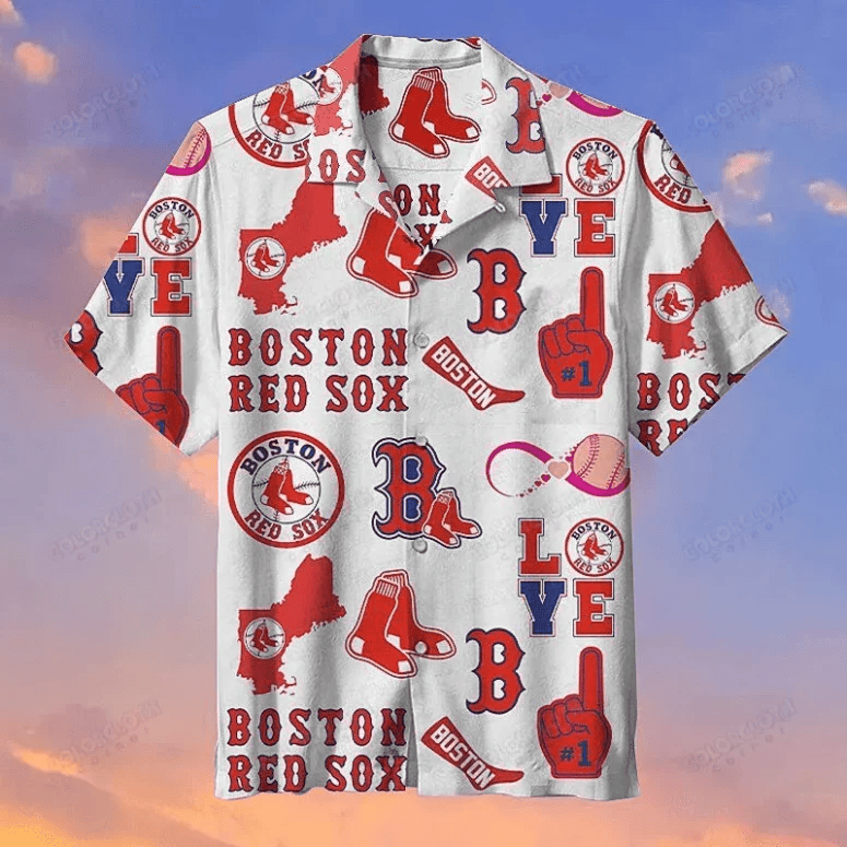 Boston Red Sox Fan Favorites Collage Hawaiian Shirt - Welcome to 2 Aloha