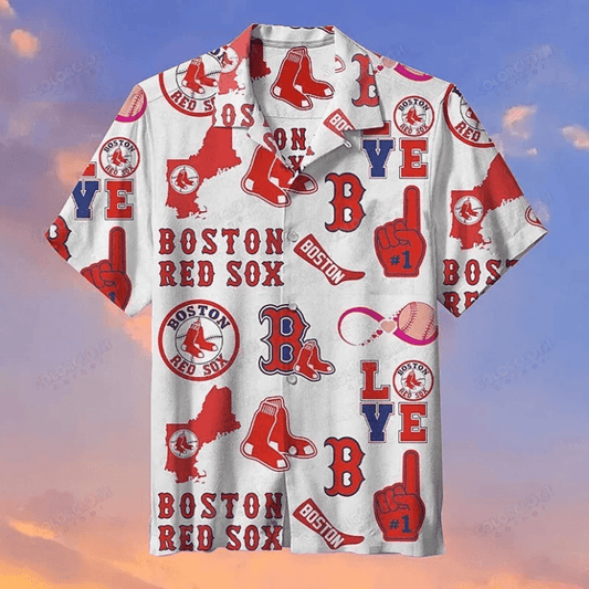 Boston Red Sox Fan Favorites Collage Hawaiian Shirt - Welcome to 2 Aloha