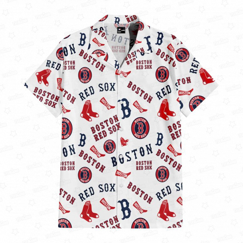 Boston Red Sox Emblem Odyssey Hawaiian Shirt - Welcome to 2 Aloha
