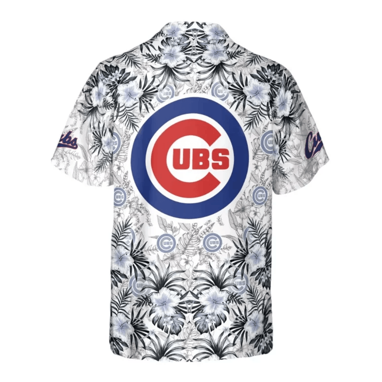 Chicago Cubs Monochrome Tropical Hawaiian Shirt - Welcome to 2 Aloha