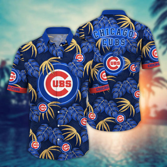 Chicago Cubs Monstera Leaf Hawaiian Shirt - Welcome to 2 Aloha