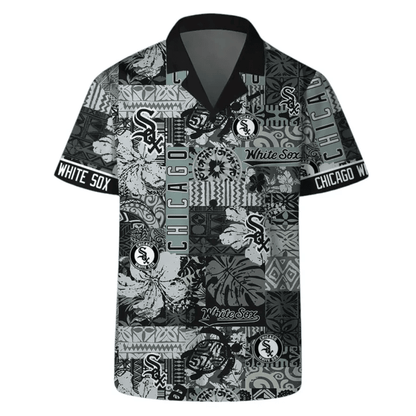 Chicago White Sox Logo Vintage Pattern Hawaiian Shirt - Welcome to 2 Aloha