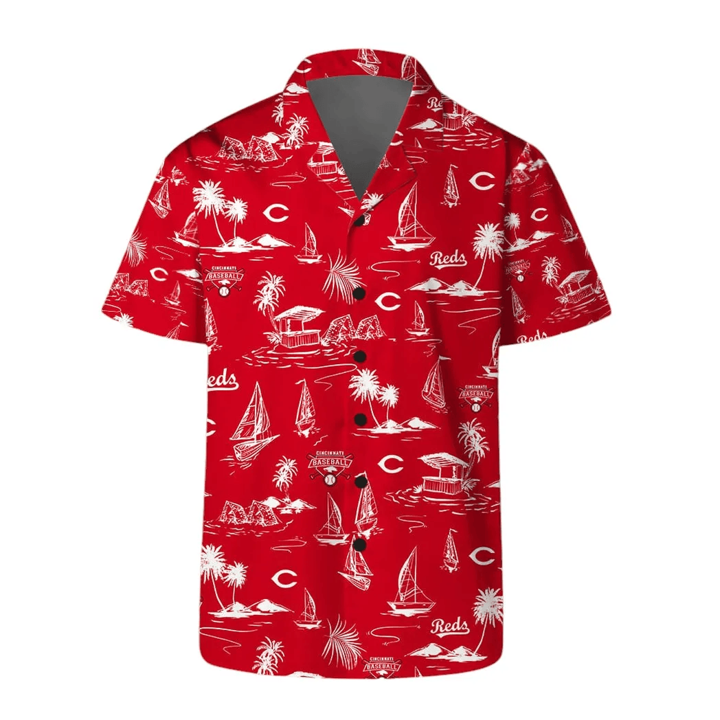 Cincinnati Reds Coastal Vibes Hawaiian Shirt - Welcome to 2 Aloha