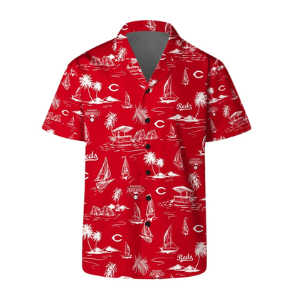Cincinnati Reds Coastal Vibes Hawaiian Shirt - Welcome to 2 Aloha