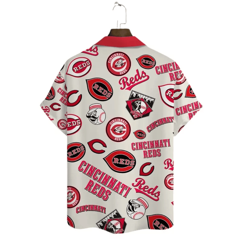 Cincinnati Reds Retro Logos Hawaiian Shirt - Welcome to 2 Aloha