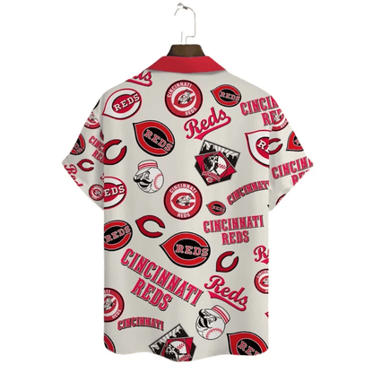Cincinnati Reds Retro Logos Hawaiian Shirt - Welcome to 2 Aloha