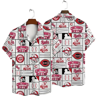 Cincinnati Reds Baseball Icons Hawaiian Shirt - Welcome to 2 Aloha