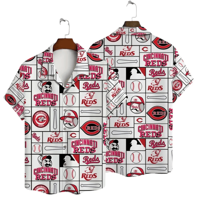 Cincinnati Reds Baseball Icons Hawaiian Shirt - Welcome to 2 Aloha