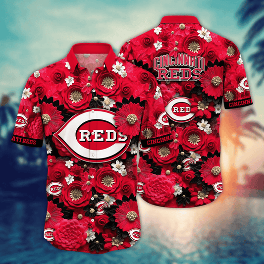 Cincinnati Reds Floral Extravaganza Hawaiian Shirt - Welcome to 2 Aloha