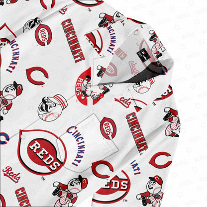 Cincinnati Reds Heritage Emblem Hawaiian Shirt - Welcome to 2 Aloha