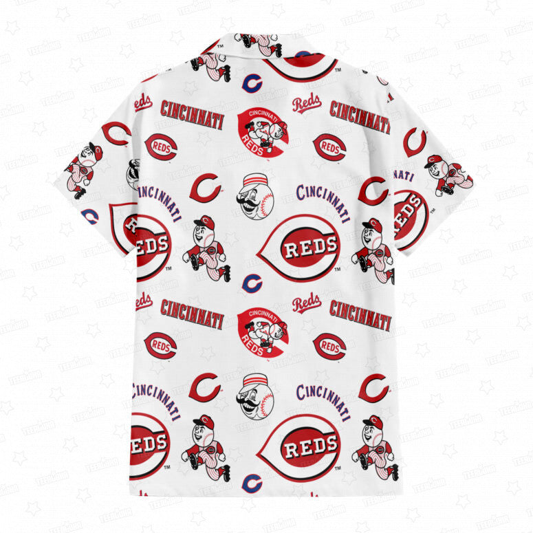 Cincinnati Reds Heritage Emblem Hawaiian Shirt - Welcome to 2 Aloha