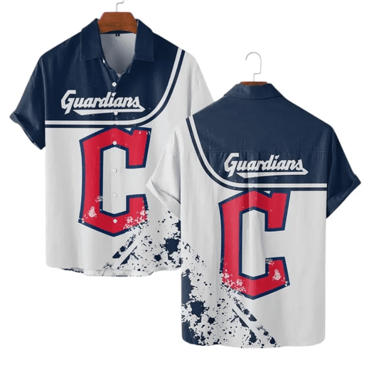 Cleveland Guardians Classic Splash Hawaiian Shirt - Welcome to 2 Aloha