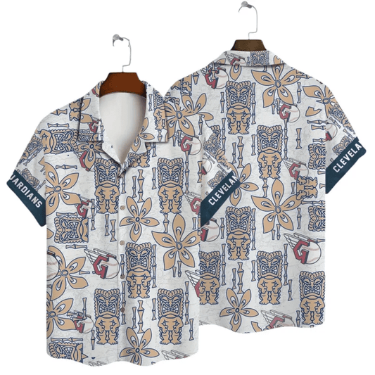 Cleveland Guardians Tiki Aloha Hawaiian Shirt - Welcome to 2 Aloha