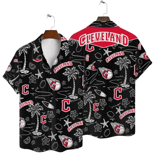 Cleveland Guardians Sunset Palm Hawaiian Shirt - Welcome to 2 Aloha