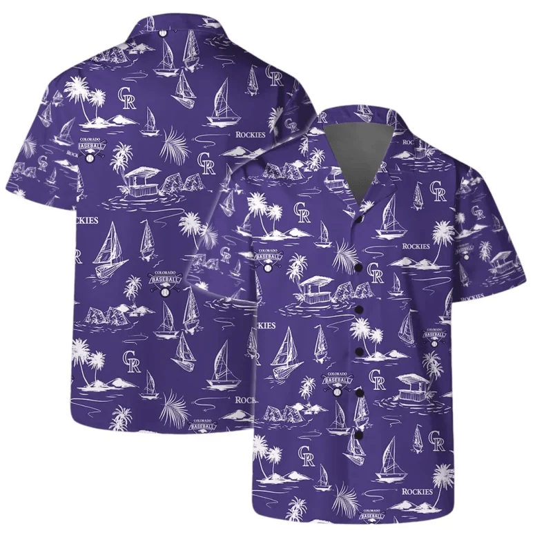 Colorado Rockies Coastal Sail Hawaiian Shirt - Welcome to 2 Aloha