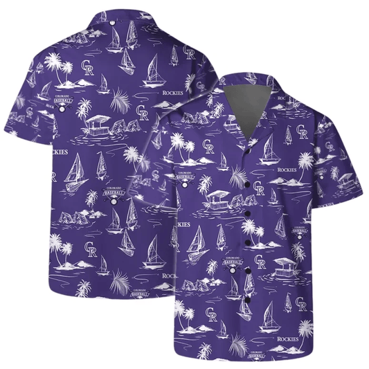 Colorado Rockies Coastal Sail Hawaiian Shirt - Welcome to 2 Aloha