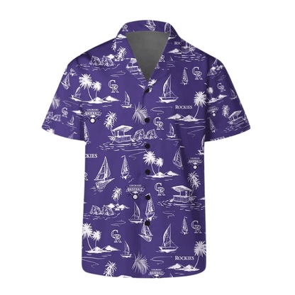 Colorado Rockies Coastal Sail Hawaiian Shirt - Welcome to 2 Aloha