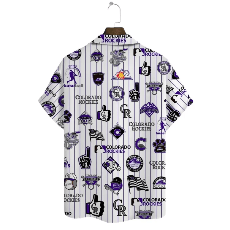 Colorado Rockies Iconic Collage Hawaiian Shirt - Welcome to 2 Aloha