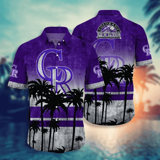 Colorado Rockies Tropical Sunset Hawaiian Shirt - Welcome to 2 Aloha