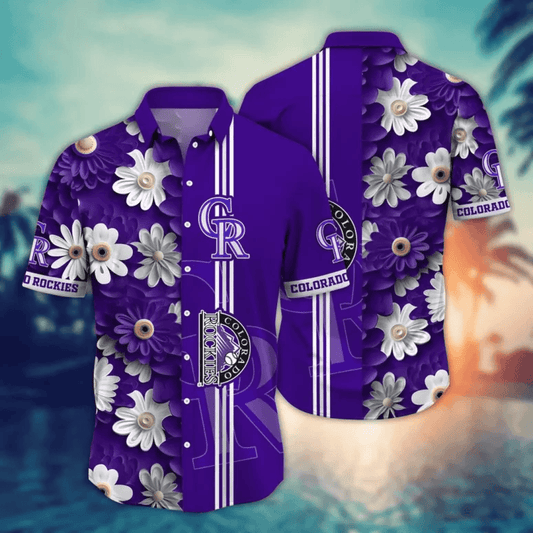 Colorado Rockies Daisy Bloom Hawaiian Shirt - Welcome to 2 Aloha