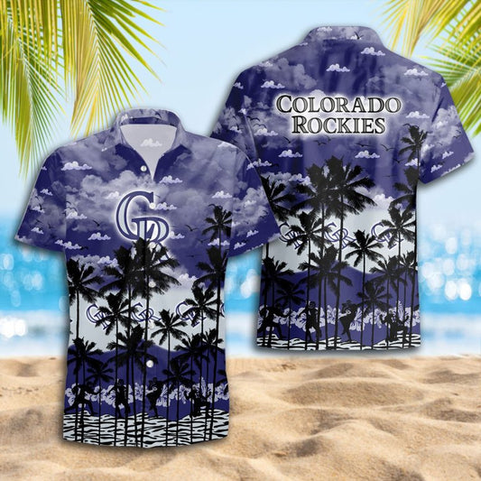 Colorado Rockies Cloudy Shoreline Hawaiian Shirt - Welcome to 2 Aloha