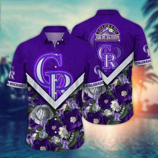 Colorado Rockies Floral Elegance Hawaiian Shirt - Welcome to 2 Aloha