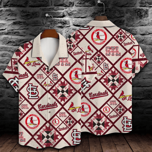 St. Louis Cardinals Quilt Patch Hawaiian Shirt - Welcome to 2 Aloha