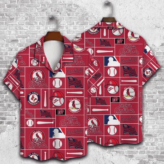 St. Louis Cardinals Baseball Blocks Hawaiian Shirt - Welcome to 2 Aloha