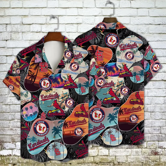 St. Louis Cardinals Sunset Collage Hawaiian Shirt - Welcome to 2 Aloha