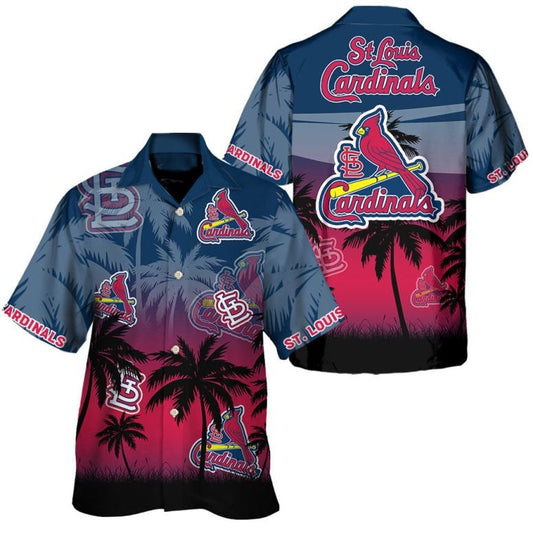 St. Louis Cardinals Twilight Palms Hawaiian Shirt - Welcome to 2 Aloha