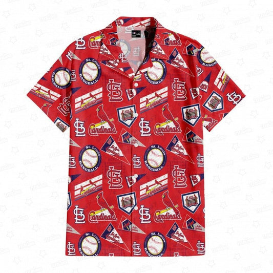 St. Louis Cardinals Scarlet Dynasty Hawaiian Shirt - Welcome to 2 Aloha