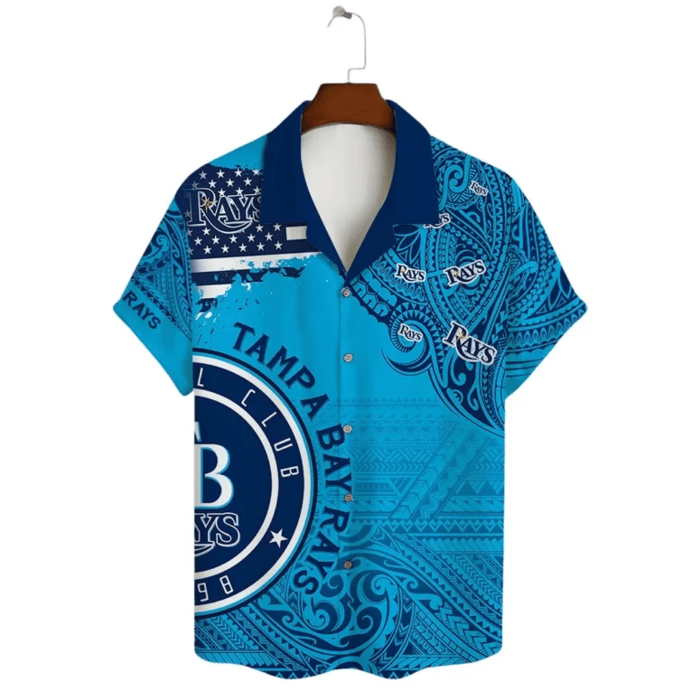 Tampa Bay Rays Tribal Wave Hawaiian Shirt - Welcome to 2 Aloha