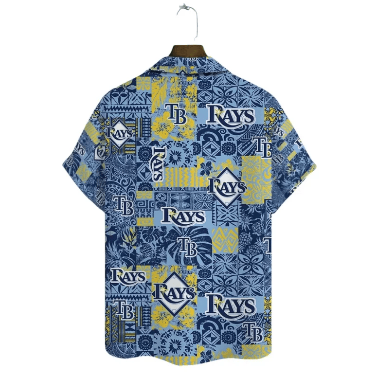 Tampa Bay Rays Blue Patchwork Hawaiian Shirt - Welcome to 2 Aloha