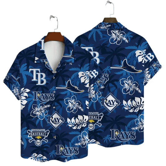 Tampa Bay Rays Blue Tropical Hawaiian Shirt - Welcome to 2 Aloha