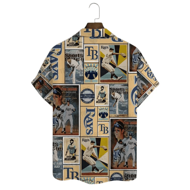 Tampa Bay Rays Vintage Baseball Collage Hawaiian Shirt - Welcome to 2 Aloha