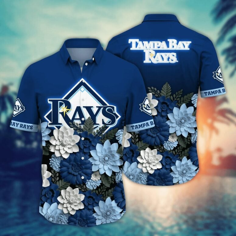 Tampa Bay Rays Floral Oasis Hawaiian Shirt - Welcome to 2 Aloha