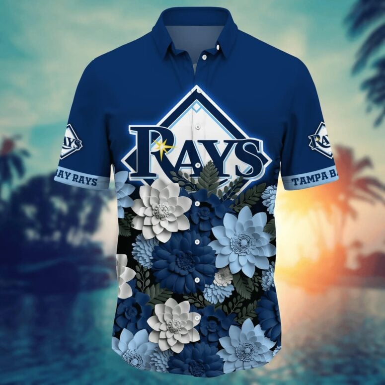 Tampa Bay Rays Floral Oasis Hawaiian Shirt - Welcome to 2 Aloha