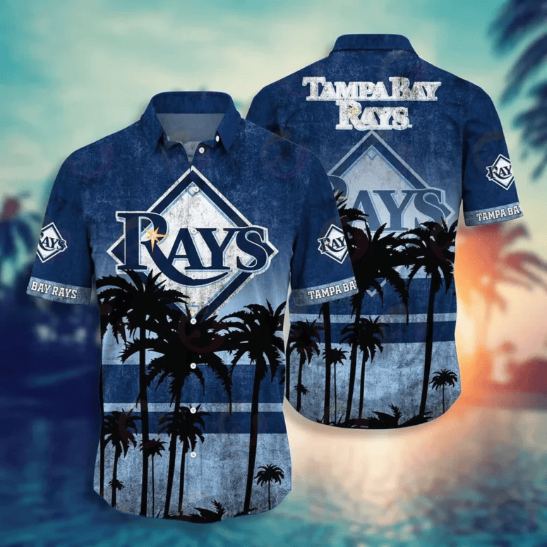 Tampa Bay Rays Sunset Palms Hawaiian Shirt - Welcome to 2 Aloha