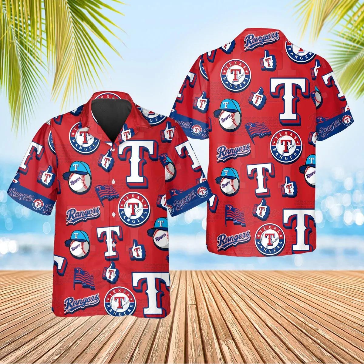 Texas Rangers Red Fan Favorites Hawaiian Shirt - Welcome to 2 Aloha