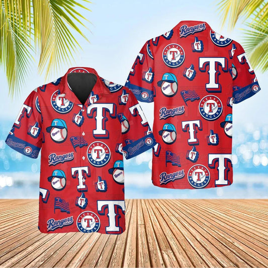 Texas Rangers Red Fan Favorites Hawaiian Shirt - Welcome to 2 Aloha