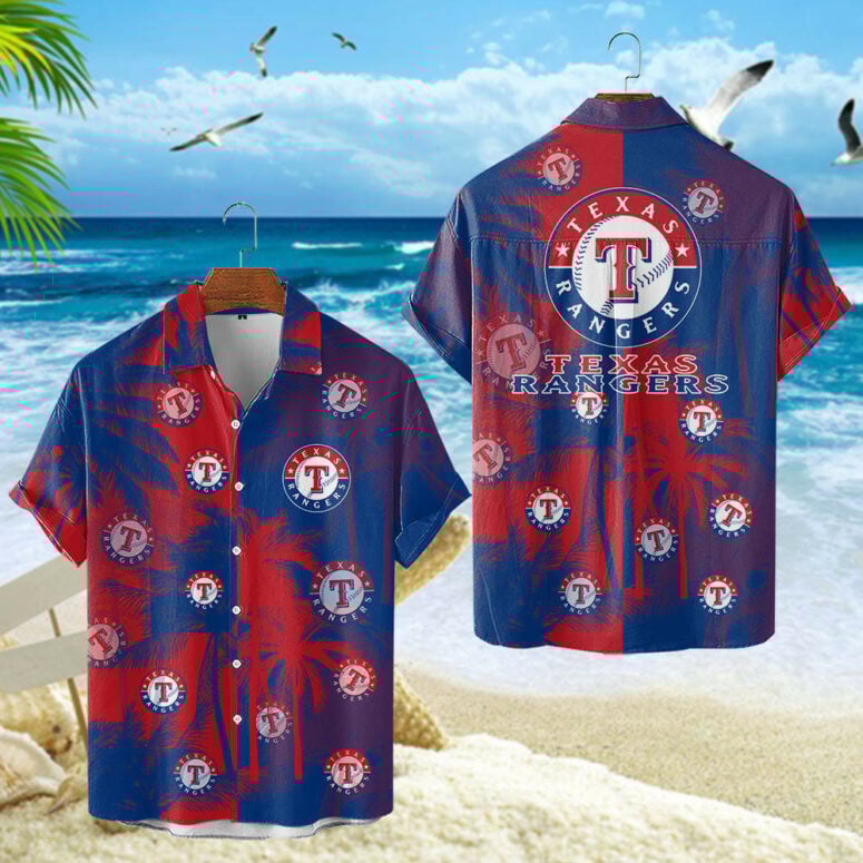 Texas Rangers Coastal Palms Hawaiian Shirt - Welcome to 2 Aloha