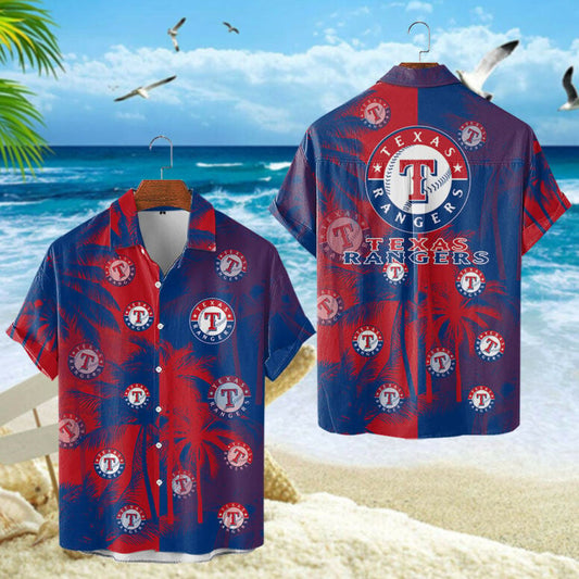 Texas Rangers Coastal Palms Hawaiian Shirt - Welcome to 2 Aloha
