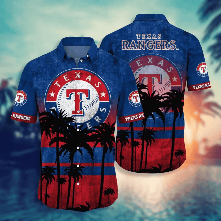 Texas Rangers Tropical Sunset Hawaiian Shirt - Welcome to 2 Aloha