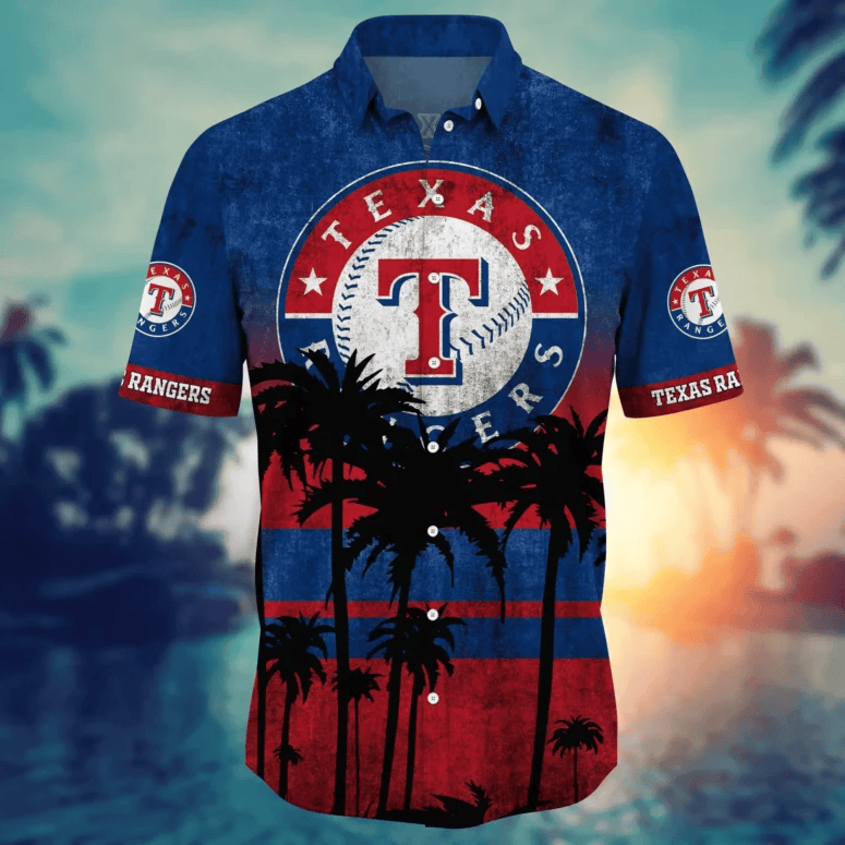 Texas Rangers Tropical Sunset Hawaiian Shirt - Welcome to 2 Aloha