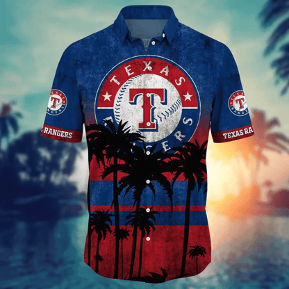 Texas Rangers Tropical Sunset Hawaiian Shirt - Welcome to 2 Aloha
