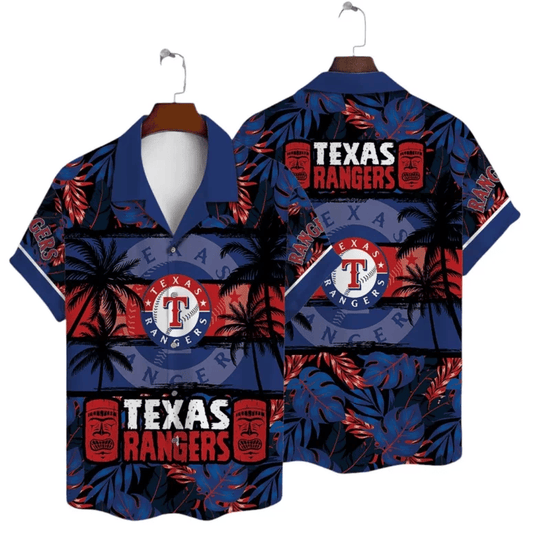 Texas Rangers Tiki Sunset Hawaiian Shirt - Welcome to 2 Aloha