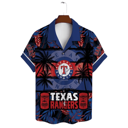 Texas Rangers Tiki Sunset Hawaiian Shirt - Welcome to 2 Aloha