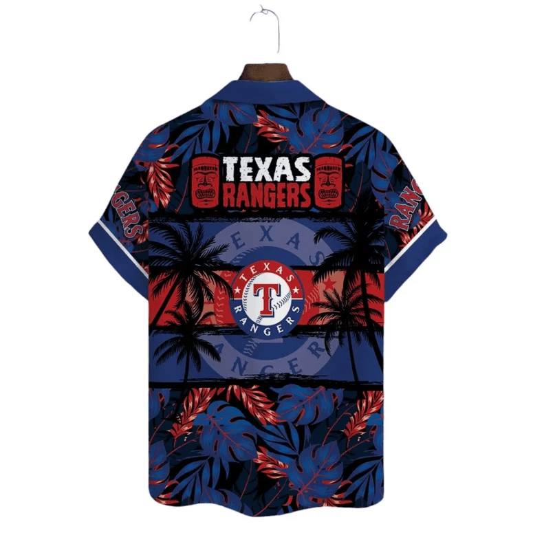 Texas Rangers Tiki Sunset Hawaiian Shirt - Welcome to 2 Aloha