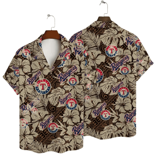 Texas Rangers Tribal Tropics Hawaiian Shirt - Welcome to 2 Aloha