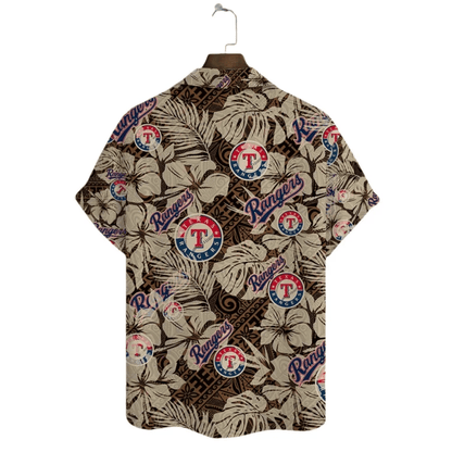 Texas Rangers Tribal Tropics Hawaiian Shirt - Welcome to 2 Aloha